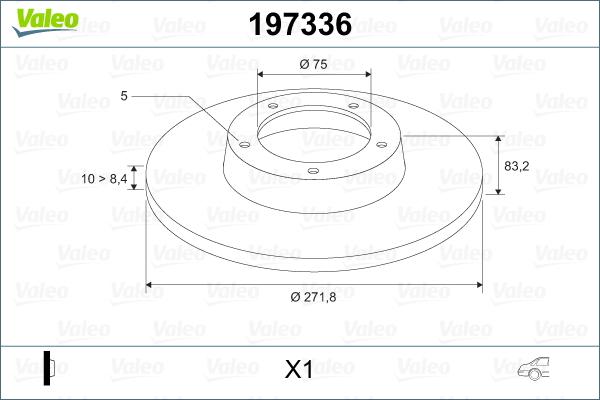 Valeo 197336 - Bremžu diski www.autospares.lv