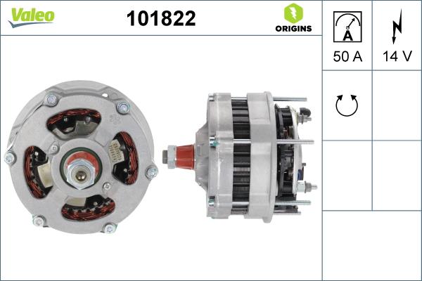 Valeo 101822 - Ģenerators autospares.lv