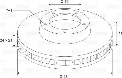 Valeo 186496 - Bremžu diski www.autospares.lv