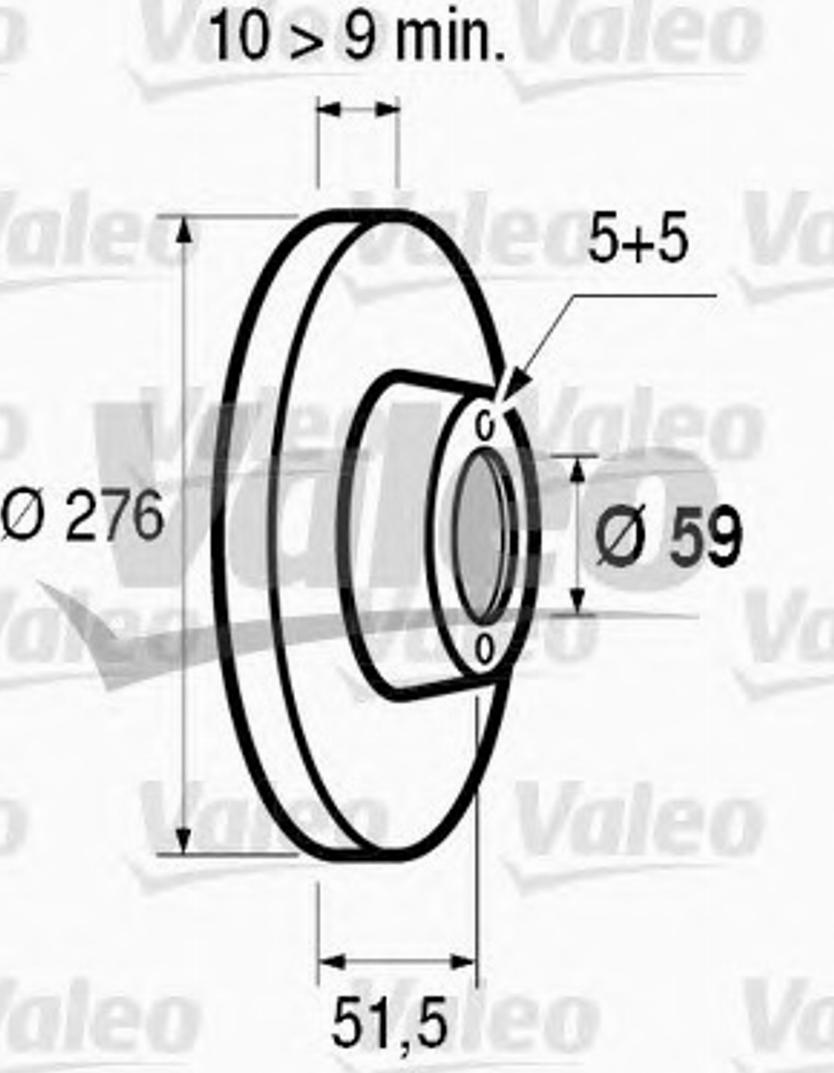 Valeo 186444 - Bremžu diski www.autospares.lv