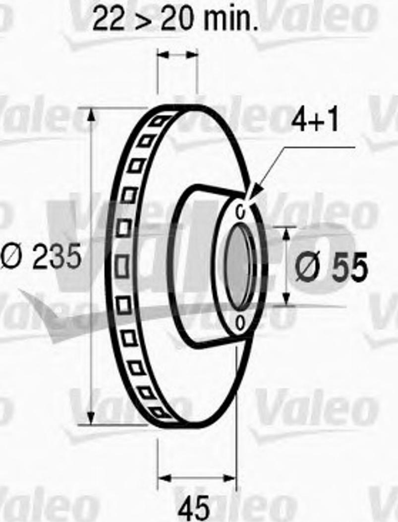 Valeo 186448 - Тормозной диск www.autospares.lv