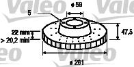 Valeo 186442 - Bremžu diski www.autospares.lv