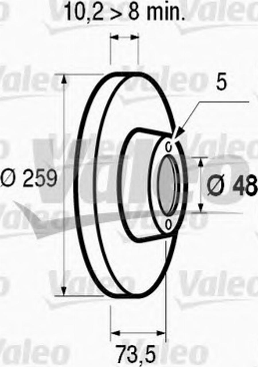 Valeo 186456 - Bremžu diski www.autospares.lv