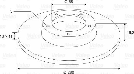 Valeo 186408 - Тормозной диск www.autospares.lv