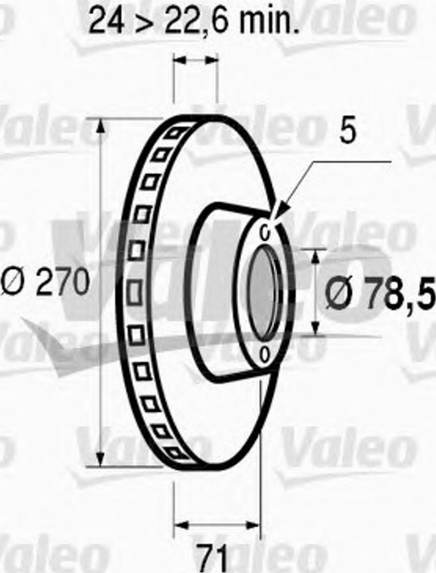 Valeo 186422 - Bremžu diski www.autospares.lv