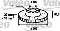 Valeo 186547 - Bremžu diski www.autospares.lv