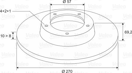 Valeo 186565 - Bremžu diski www.autospares.lv