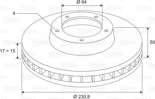 Valeo 186505 - Bremžu diski www.autospares.lv