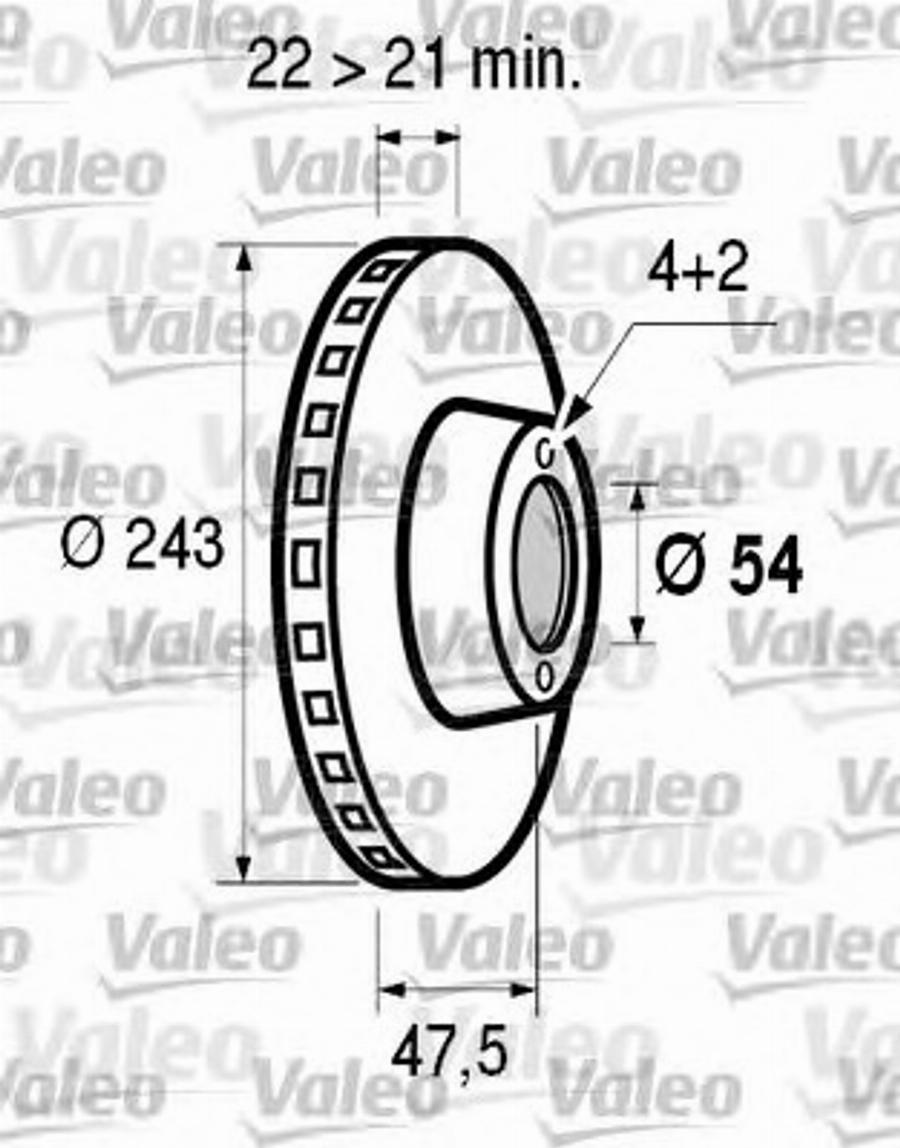 Valeo 186506 - Bremžu diski www.autospares.lv