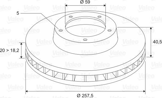 Valeo 186589 - Bremžu diski www.autospares.lv