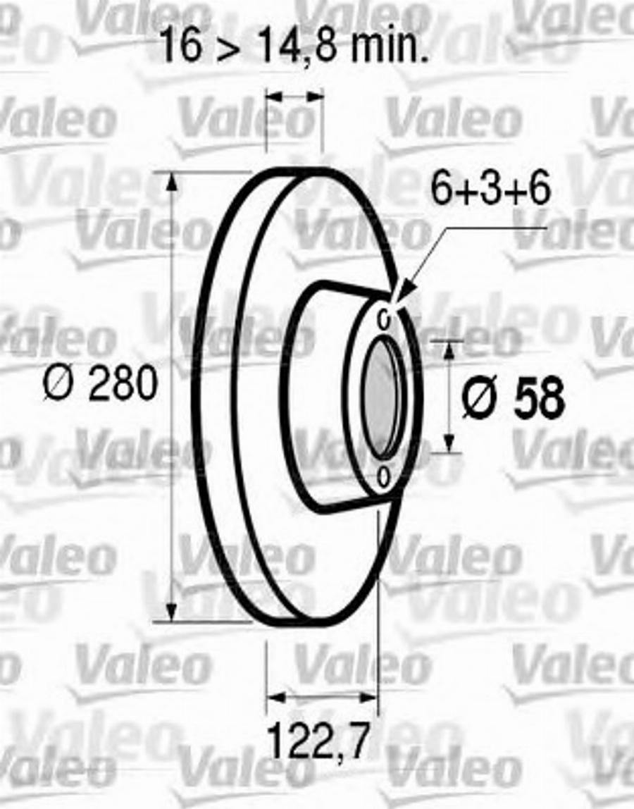 Valeo 186 535 - Bremžu diski www.autospares.lv