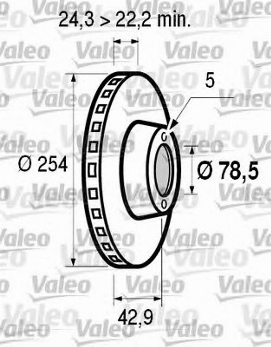 Valeo 186 536 - Bremžu diski www.autospares.lv