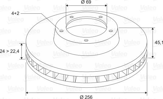 Valeo 186648 - Bremžu diski www.autospares.lv