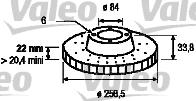 Valeo 186664 - Bremžu diski www.autospares.lv