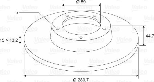 Valeo 186605 - Bremžu diski www.autospares.lv