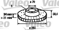 Valeo 186625 - Bremžu diski www.autospares.lv