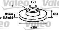 Valeo 186621 - Bremžu diski www.autospares.lv