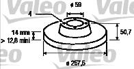 Valeo 186147 - Bremžu diski www.autospares.lv