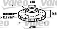 Valeo 186156 - Bremžu diski autospares.lv