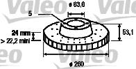 Valeo 186165 - Bremžu diski www.autospares.lv