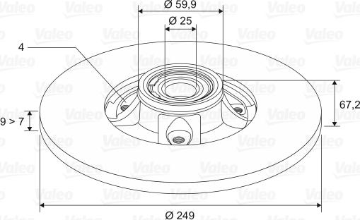 Valeo 186899 - Brake Disc www.autospares.lv