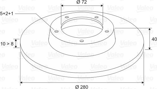 Valeo 186851 - Bremžu diski www.autospares.lv