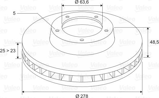 Valeo 186819 - Bremžu diski autospares.lv