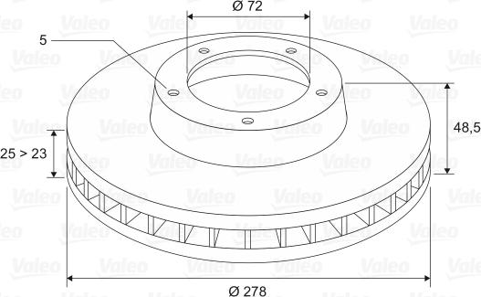 Valeo 186872 - Bremžu diski autospares.lv