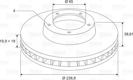 Valeo 186246 - Bremžu diski www.autospares.lv