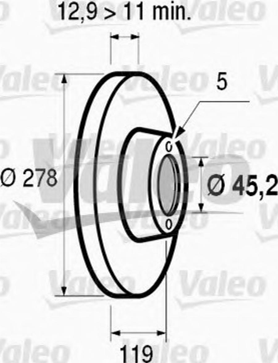 Valeo 186 253 - Bremžu diski www.autospares.lv