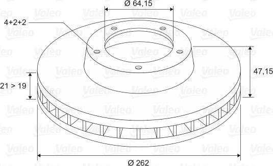 Valeo 186286 - Bremžu diski www.autospares.lv