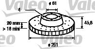 Valeo 186287 - Тормозной диск www.autospares.lv