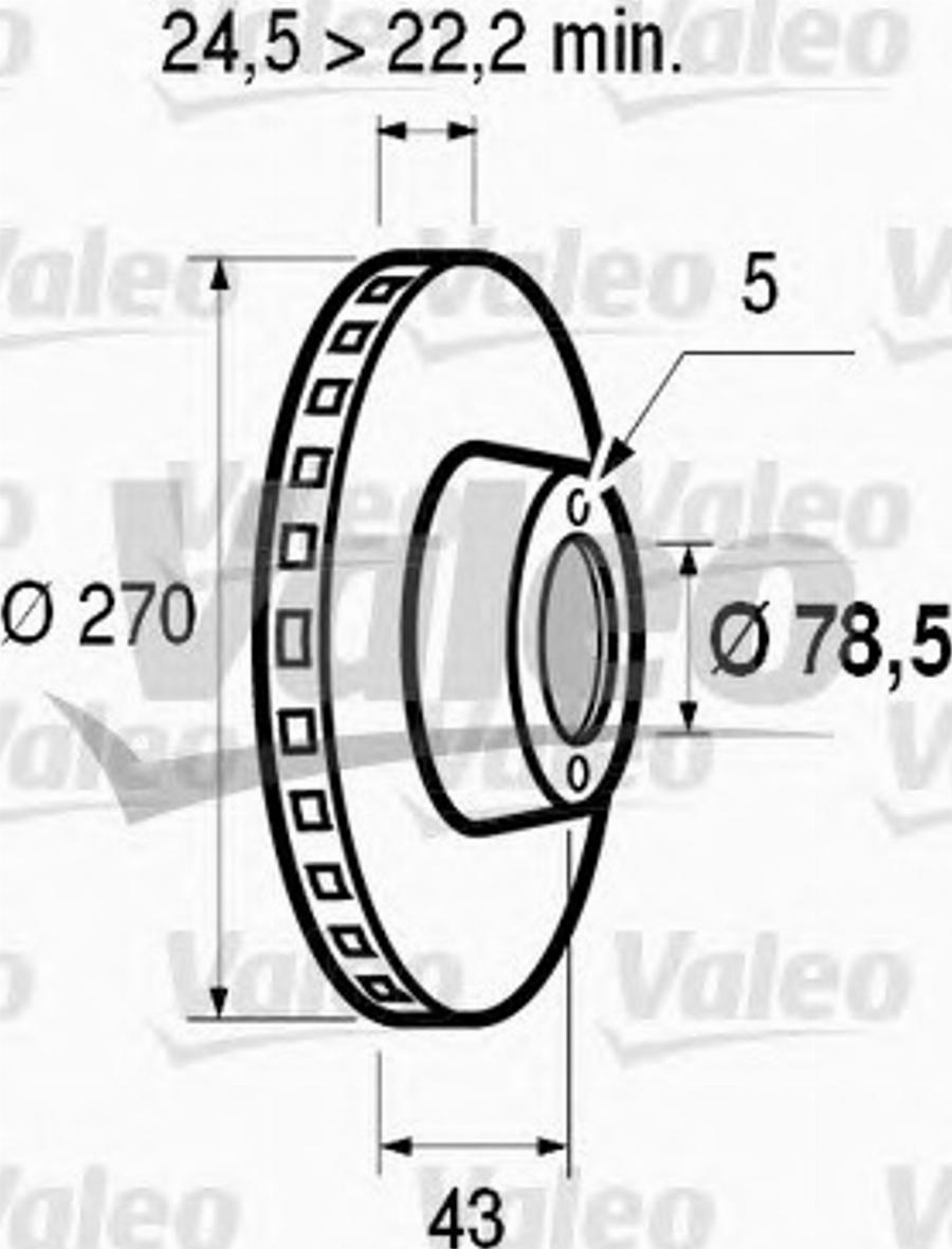 Valeo 186 279 - Bremžu diski www.autospares.lv