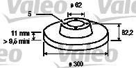 Valeo 186761 - Bremžu diski autospares.lv