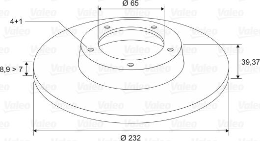 Valeo 186729 - Тормозной диск www.autospares.lv