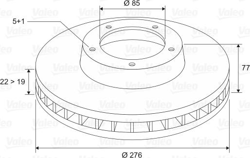 Valeo 186774 - Тормозной диск www.autospares.lv