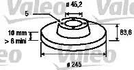 Valeo 186773 - Тормозной диск www.autospares.lv