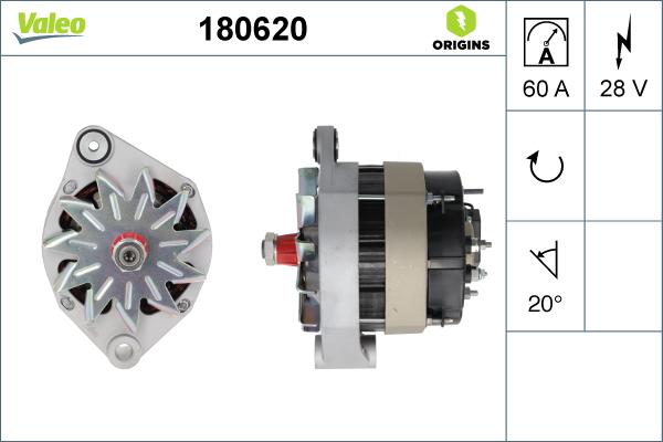 Valeo 180620 - Alternator www.autospares.lv