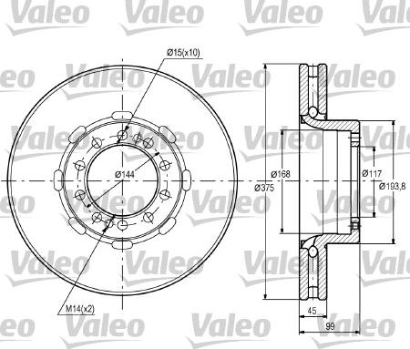 Valeo 187093 - Bremžu diski autospares.lv