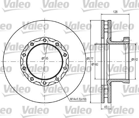 Valeo 187049 - Bremžu diski www.autospares.lv