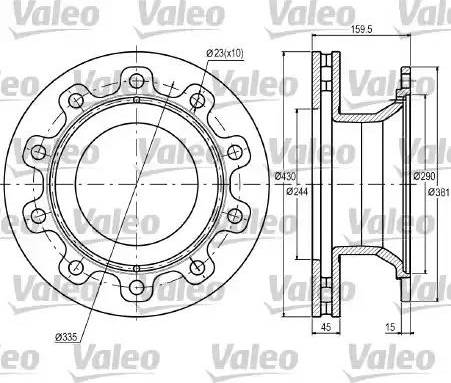 Valeo 187057 - Bremžu diski autospares.lv