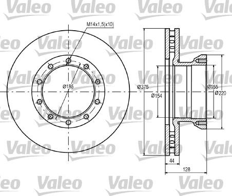 Valeo 187066 - Bremžu diski www.autospares.lv