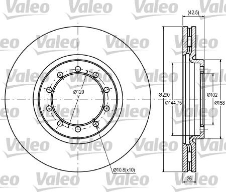 Valeo 187062 - Bremžu diski www.autospares.lv