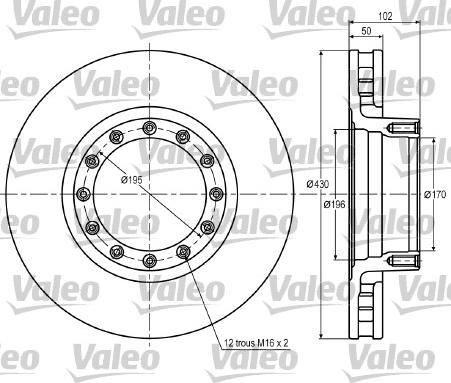 Valeo 187009 - Bremžu diski www.autospares.lv