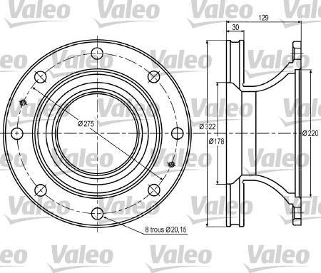 Valeo 187005 - Bremžu diski www.autospares.lv