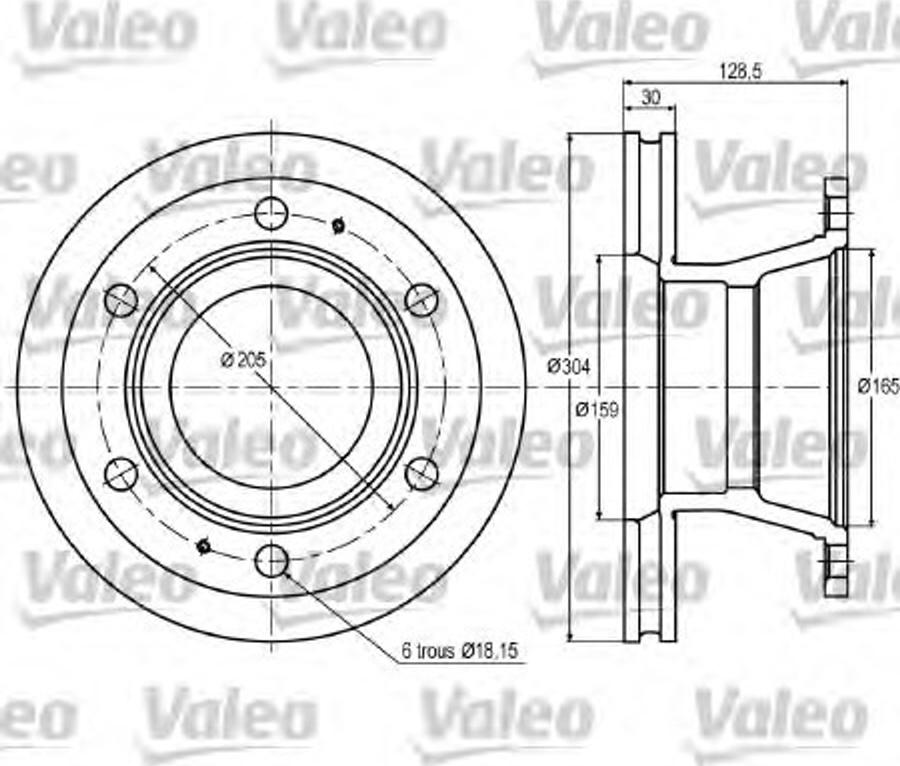 Valeo 187 003 - Bremžu diski www.autospares.lv