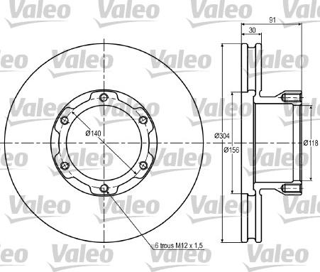 Valeo 187016 - Bremžu diski www.autospares.lv