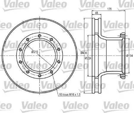 Valeo 187013 - Bremžu diski www.autospares.lv