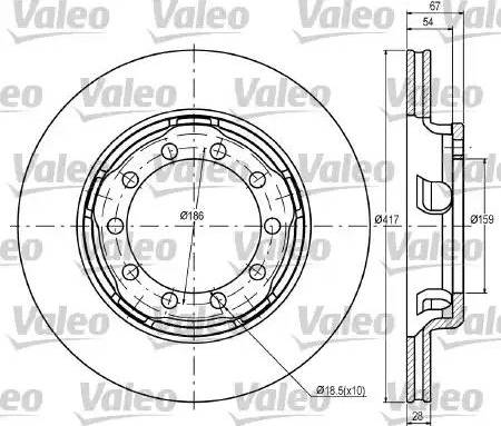 Valeo 187080 - Bremžu diski autospares.lv