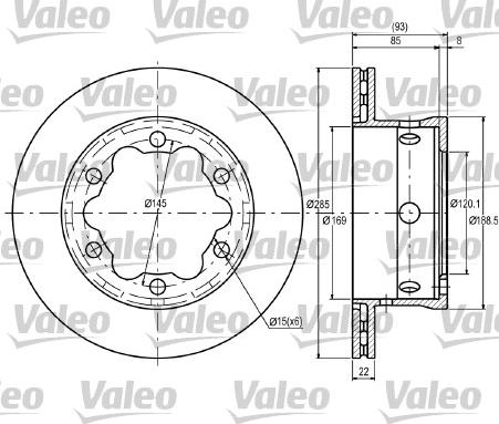 Valeo 187081 - Bremžu diski www.autospares.lv